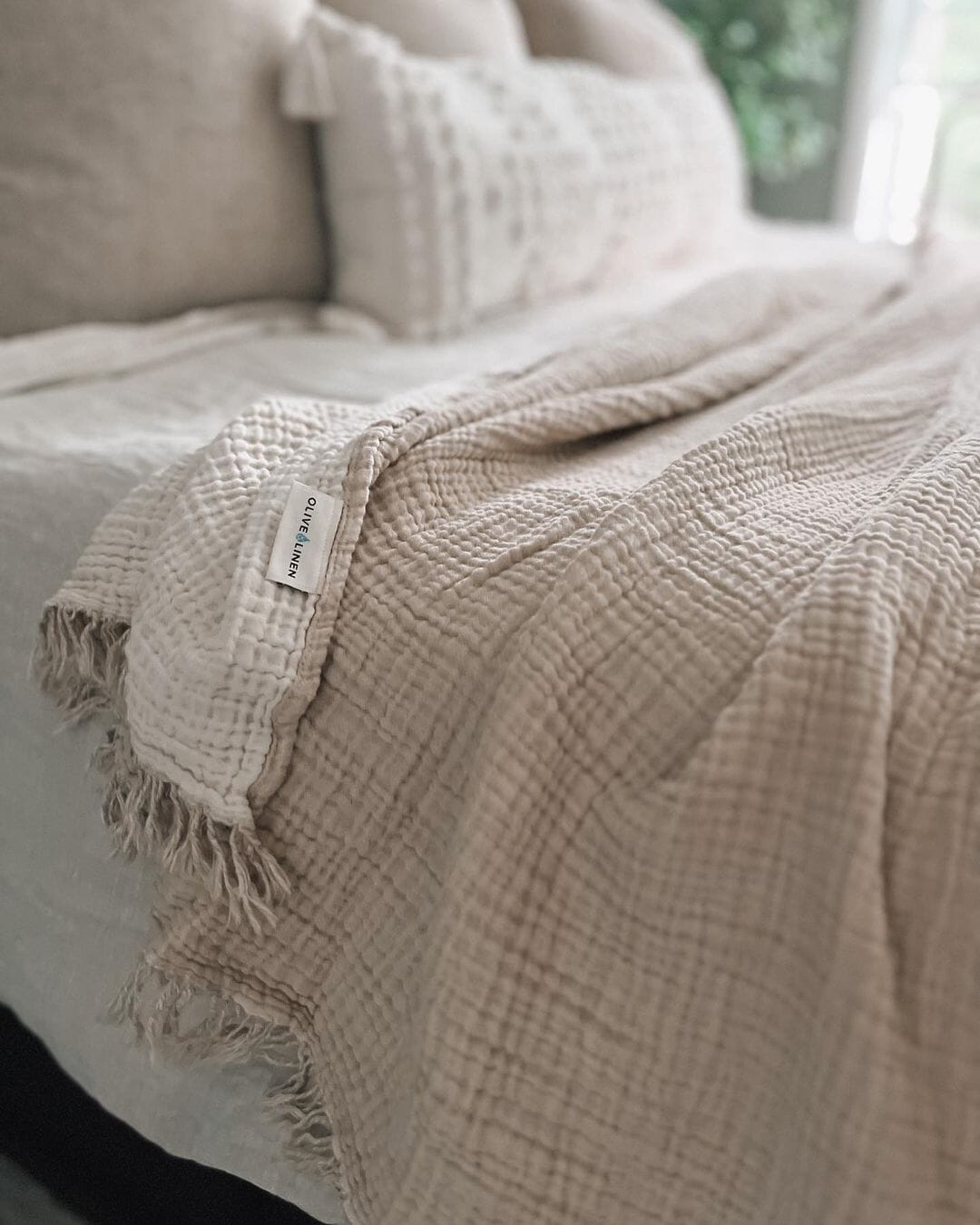 Olive - Supersoft Linen Decke SOHO and