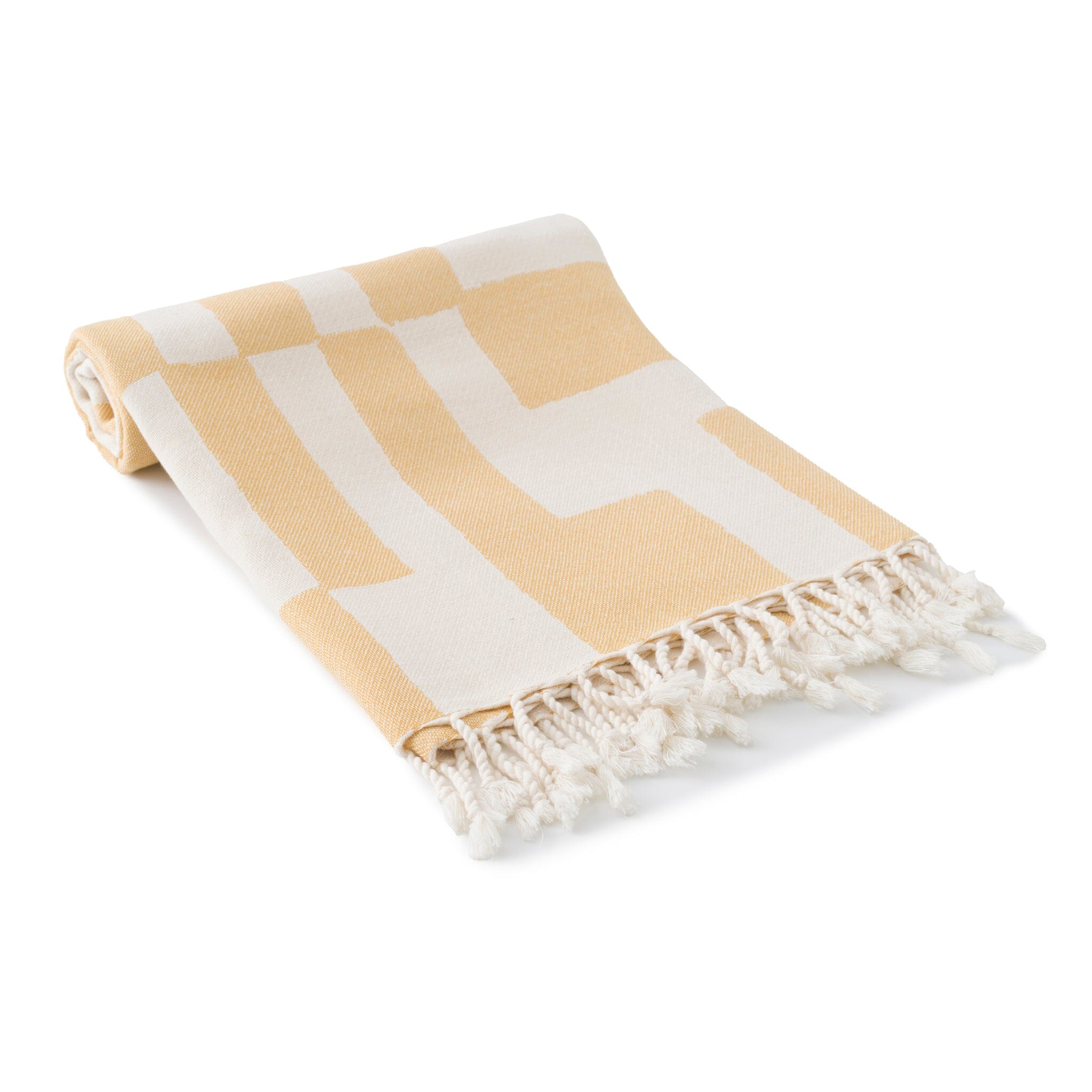 Bosa Linen Turkish Towel / Throw - Olive and Linen