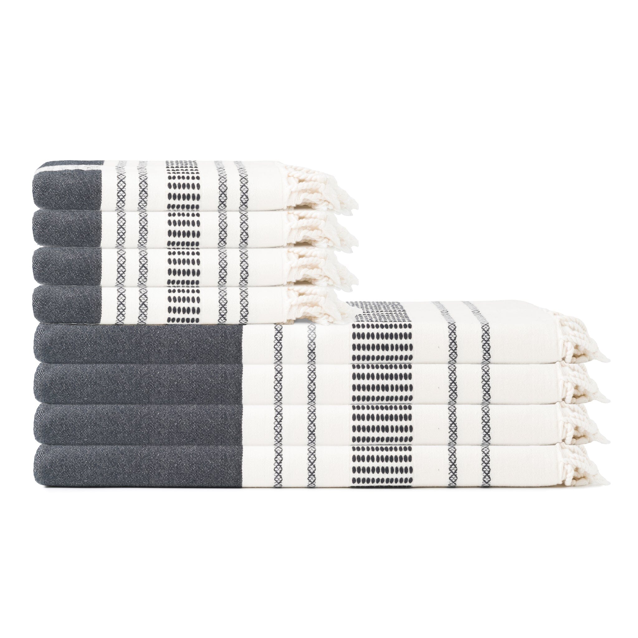 Hand-loomed Turkish Cotton Towel - Stripes –