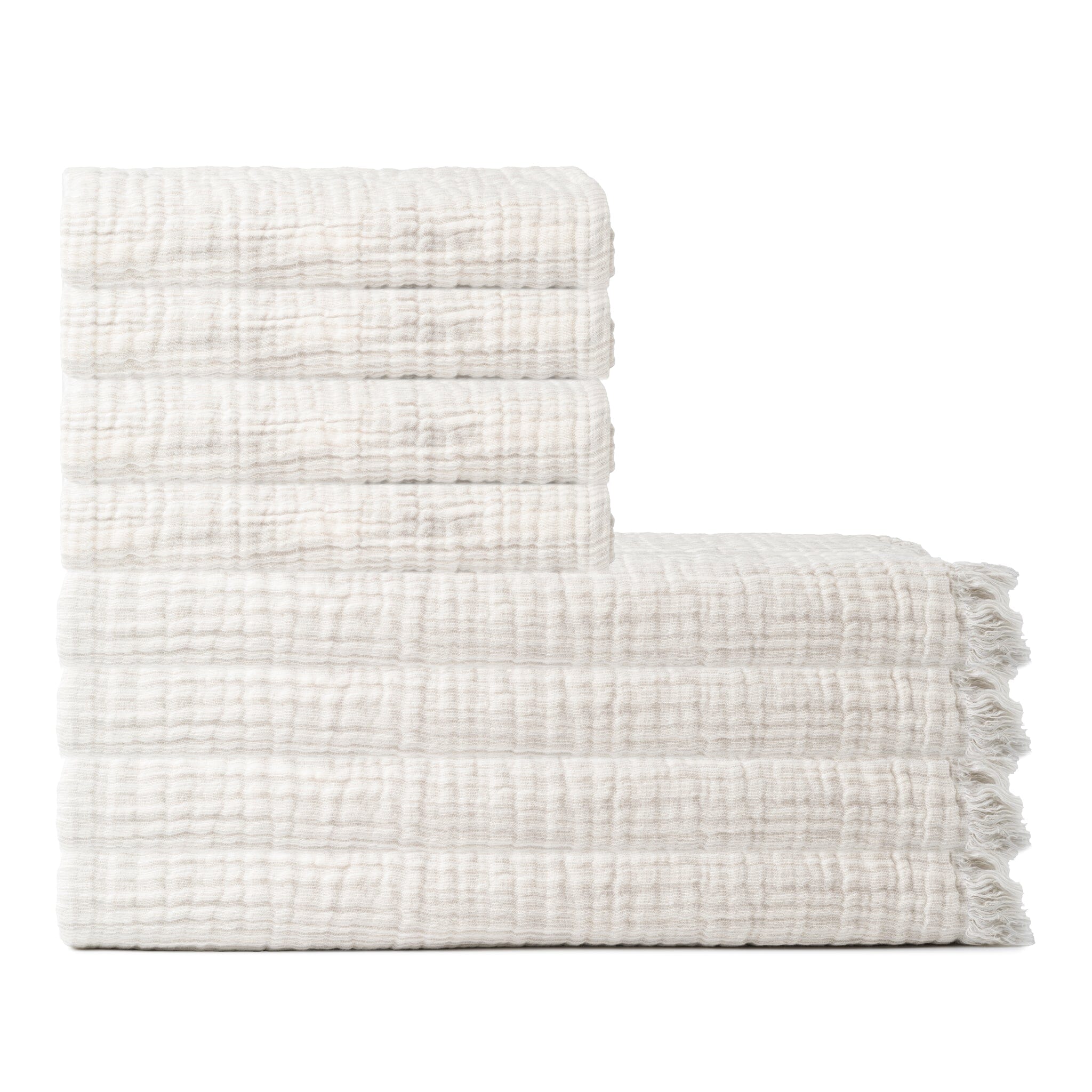 Arlow Organic Cotton White Bath Sheet Set