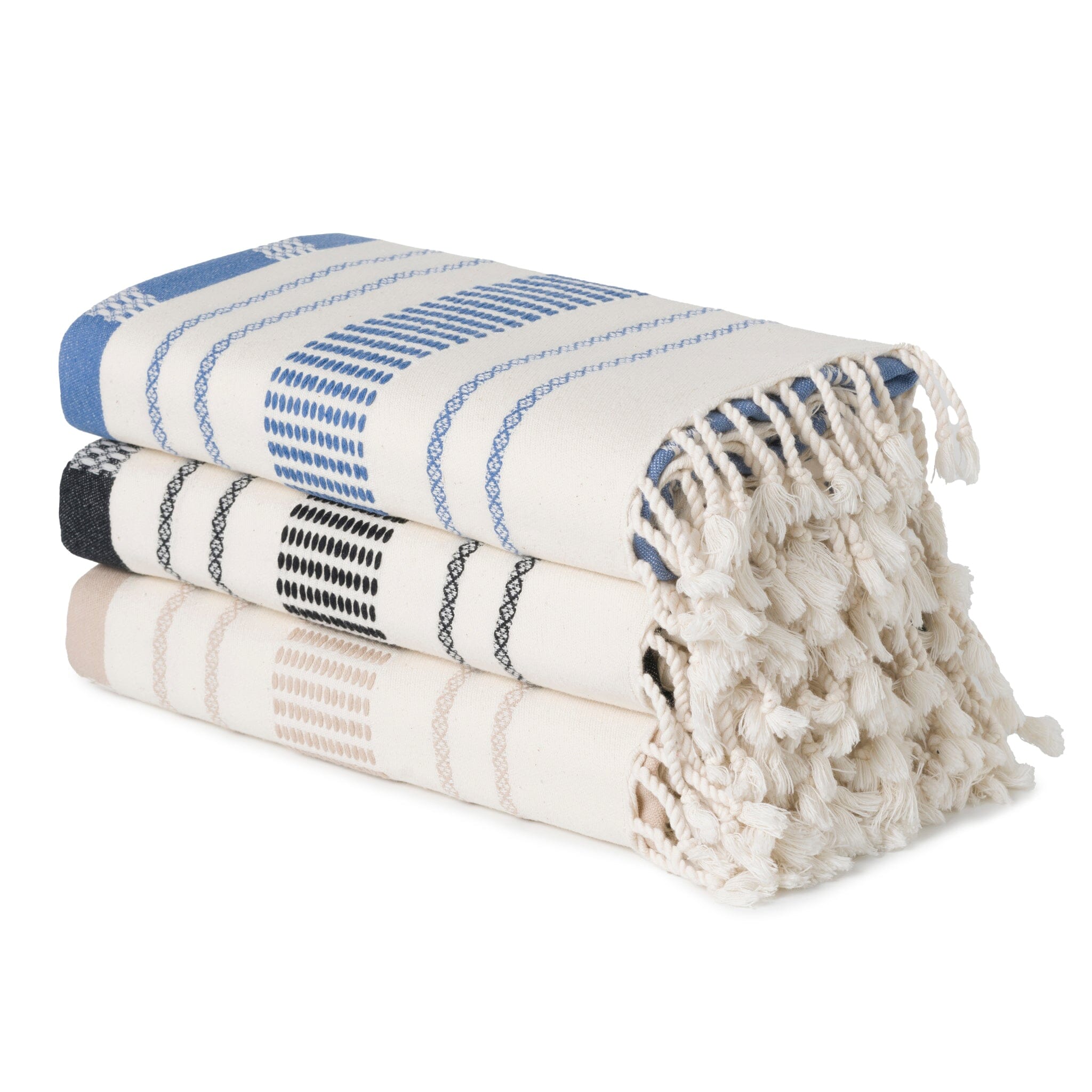 Newport Turkish Hand / Kitchen Towel Bundle - Olive and Linen