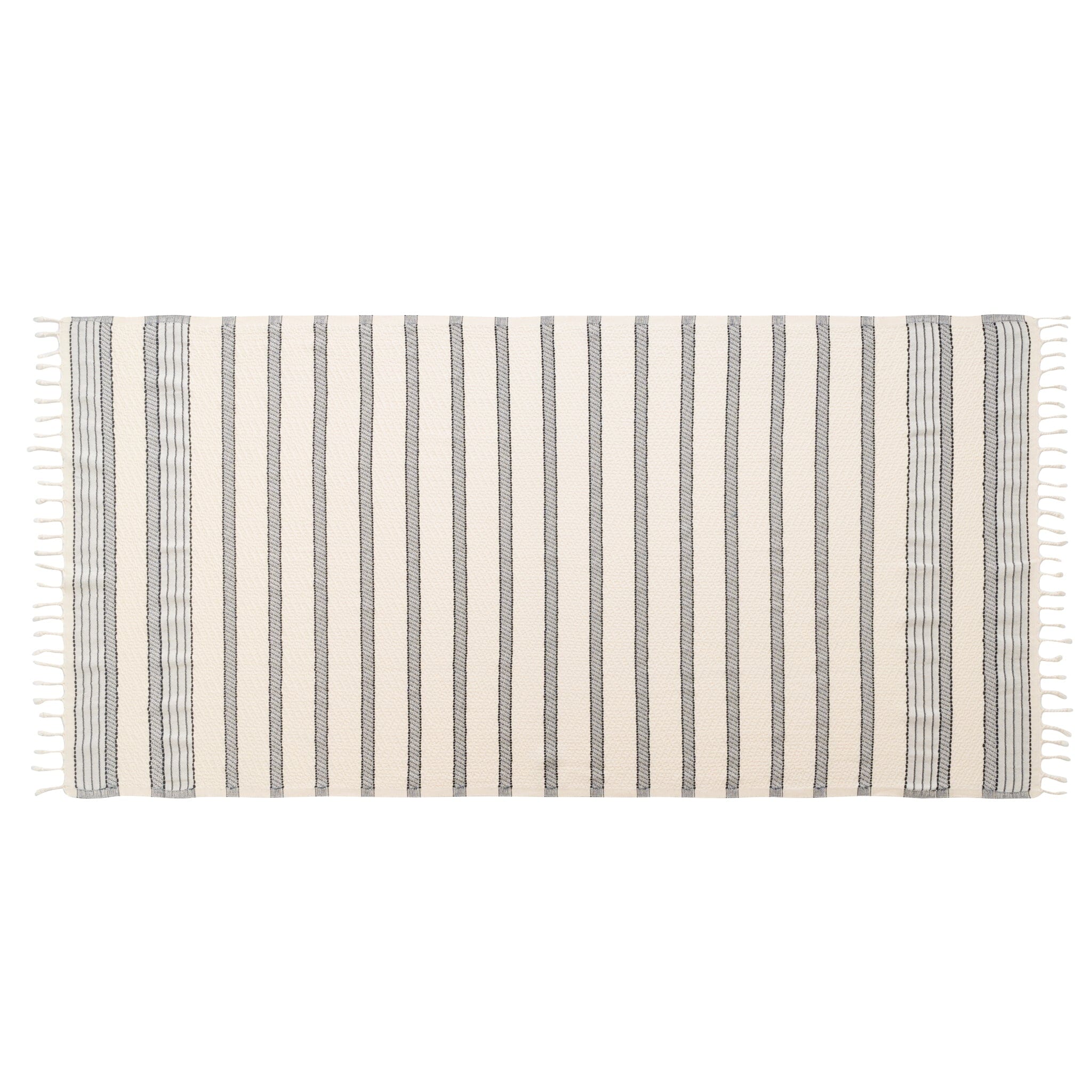 Lugano Linen Turkish Towel / Throw - Olive and Linen