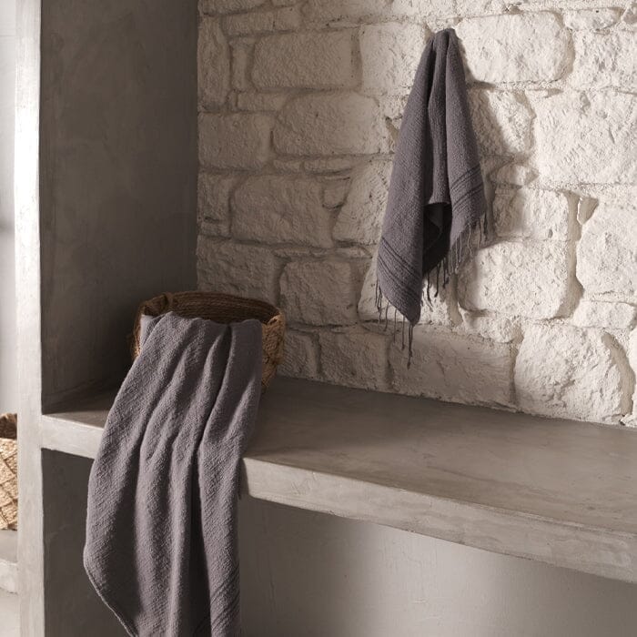 Paros Turkish Hand / Kitchen Towel - Olive and Linen