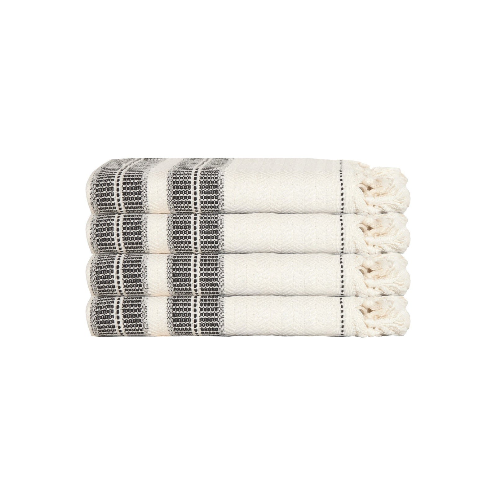 Costa Ivory Turkish Towel Set - Olive and Linen