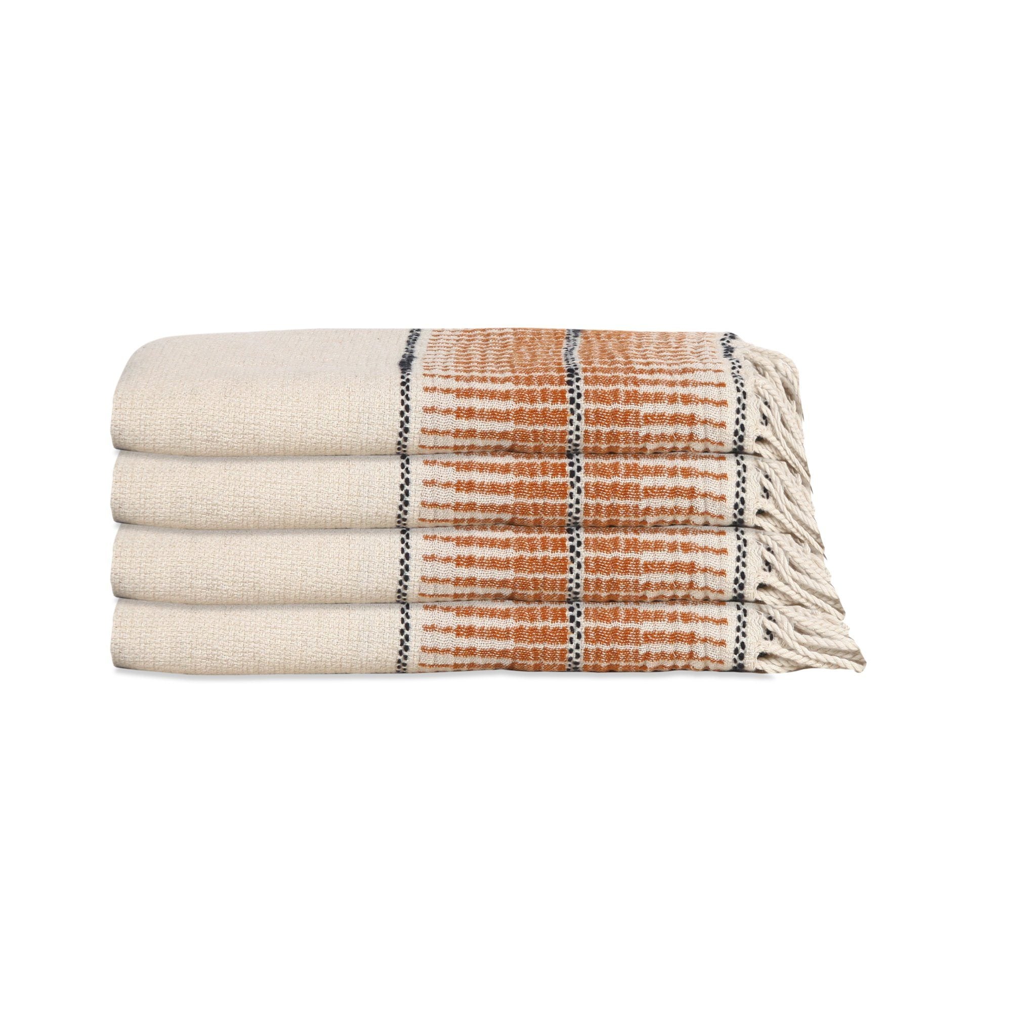 The Allora Turkish Hand / Kitchen Towel - Olive and Linen