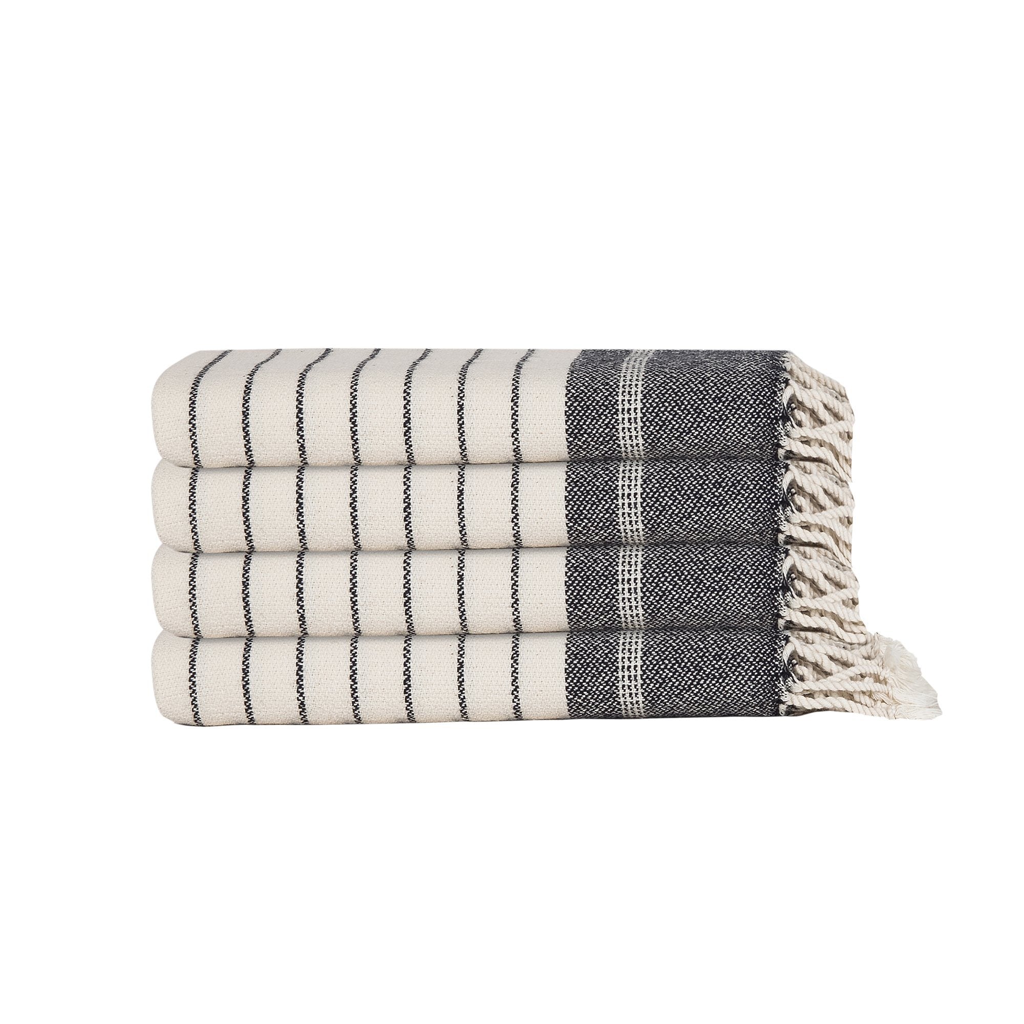 The Allora Turkish Hand / Kitchen Towel - Olive and Linen