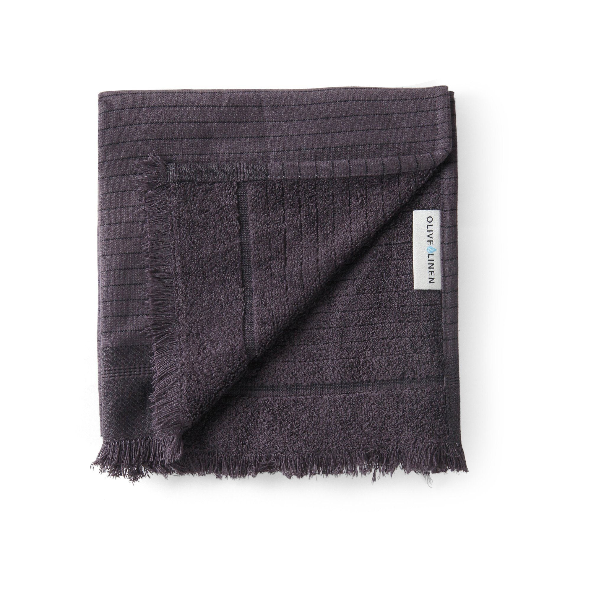 The Allora Turkish Hand / Kitchen Towel - Olive and Linen