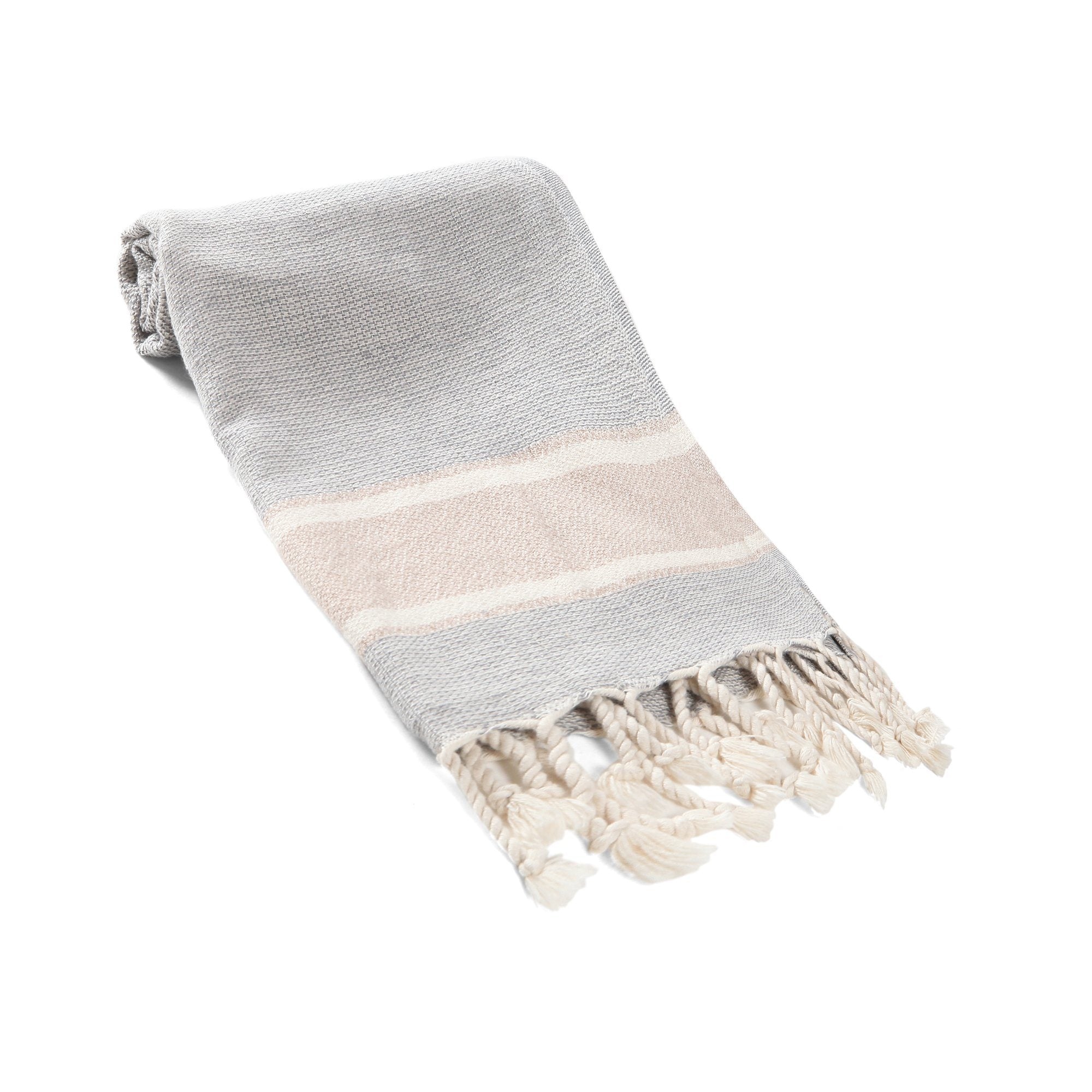 Olive and Linen Terra Hand or Kitchen Towel - Black