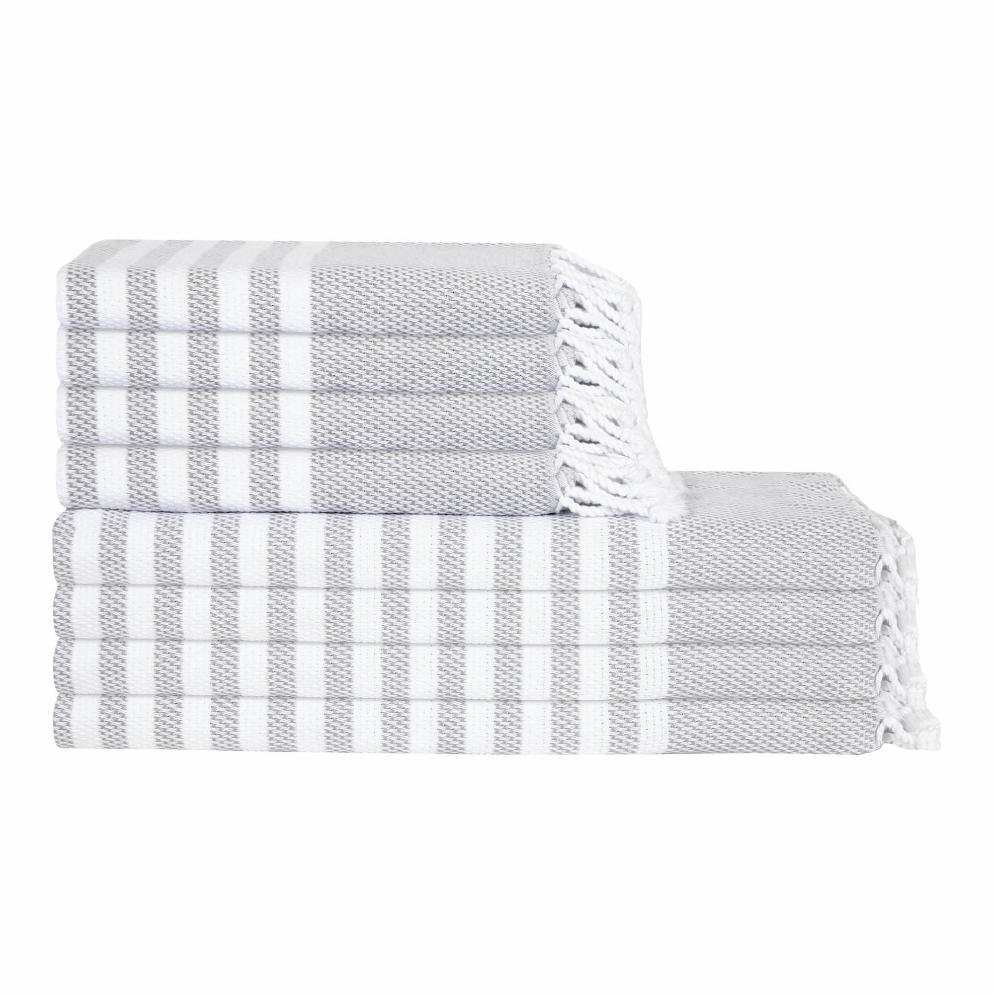 French Style Linen Tea Towels - Gingham Blue - AllORA