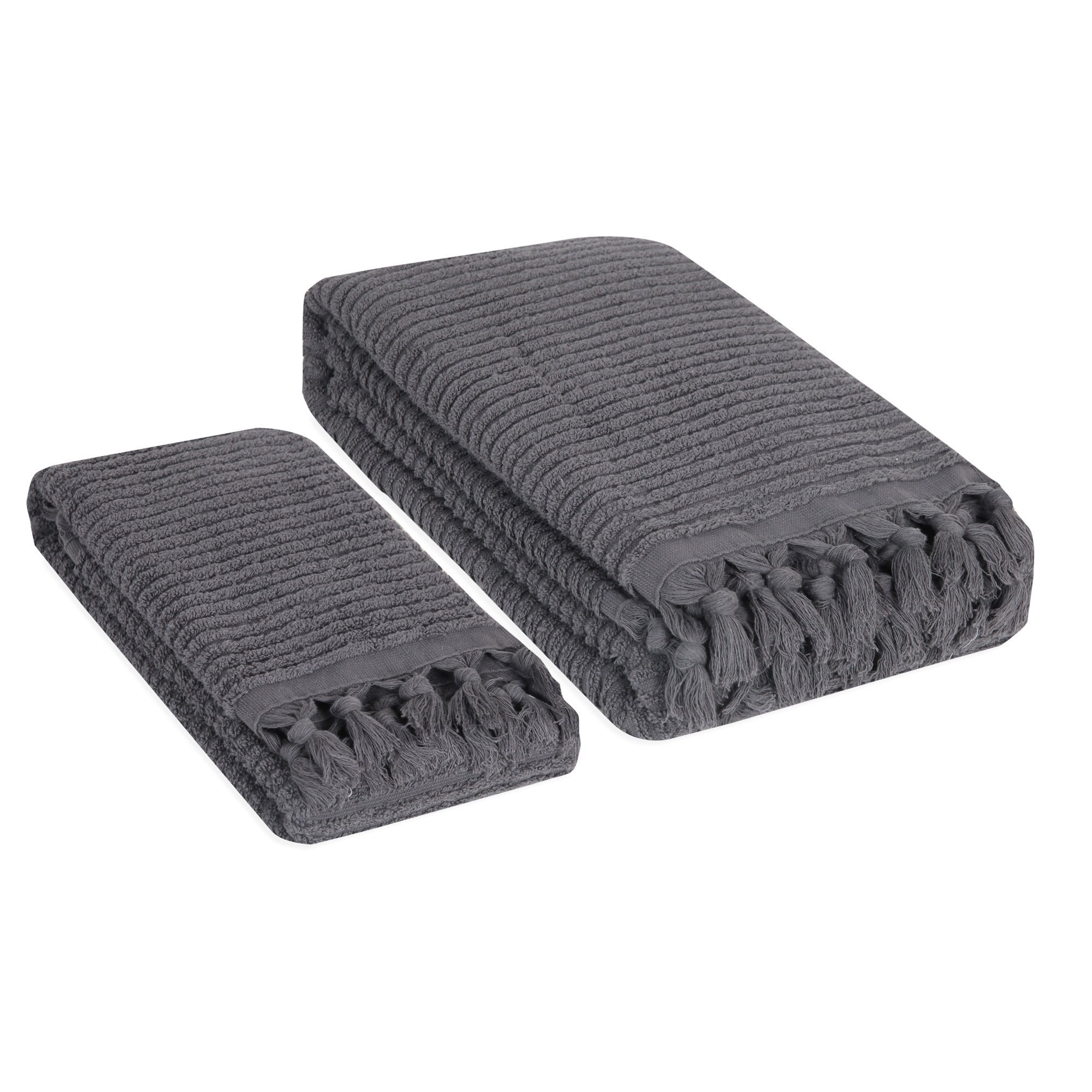 Ribbed Loom Turkish Terry Towel Set, Sand