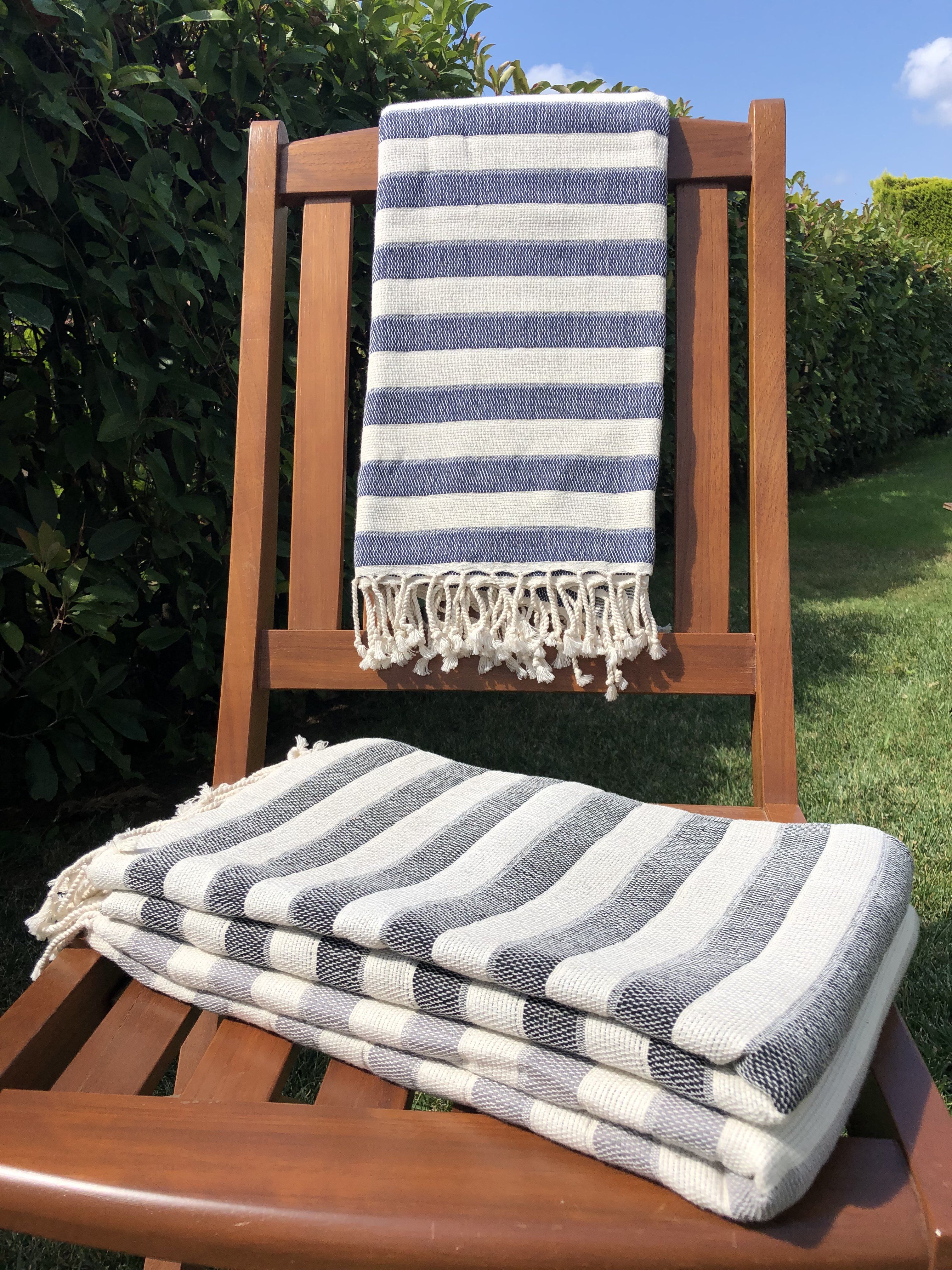 Dark Blue Turkish Hand Towel-20''x40''-Cotton Towel-Kitchen Towels